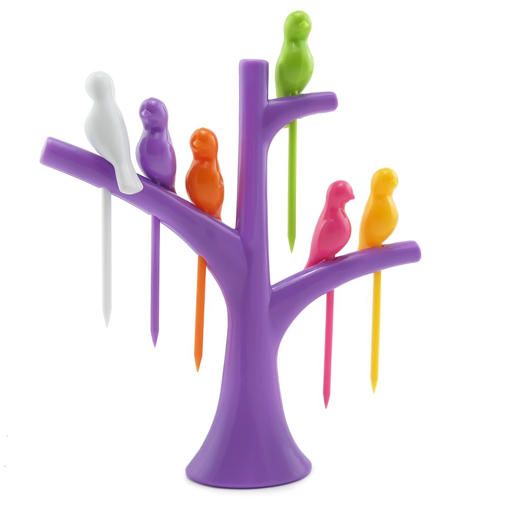 Шпажки для канапе Birdie Fruit Fork фиолетовый Шпажки для канапе Birdie Fruit Fork фиолетовыйНаборы для барбекю<br>Палочки для канапе фиолетовый<br>Размер: None; Объем: None; Материал: Пластик; Цвет: Фиолетовый;