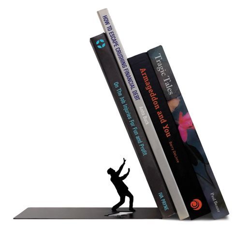 Держатель для книг The End Держатель для книг The EndКниги<br>Держатель для книг Конец (The End)<br>Размер: 11.8 х 17.5 х 11 см.; Объем: None; Материал: Сталь; Цвет: Черный;