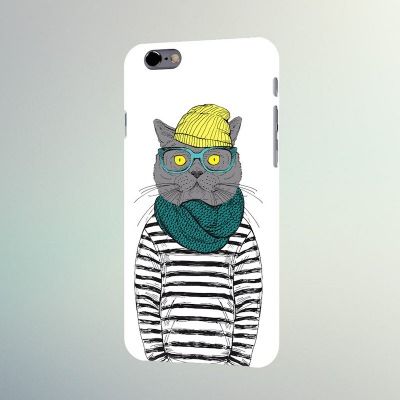 Чехол Creative для iPhone 7 (Кот) Чехол Creative для iPhone 7 (Кот)Аксессуары для гаджетов<br>Трендовый кот с вашего смартфона всем покажет кто тут самый - самый.<br>Размер: None; Объем: None; Материал: Пластик; Цвет: Белый;
