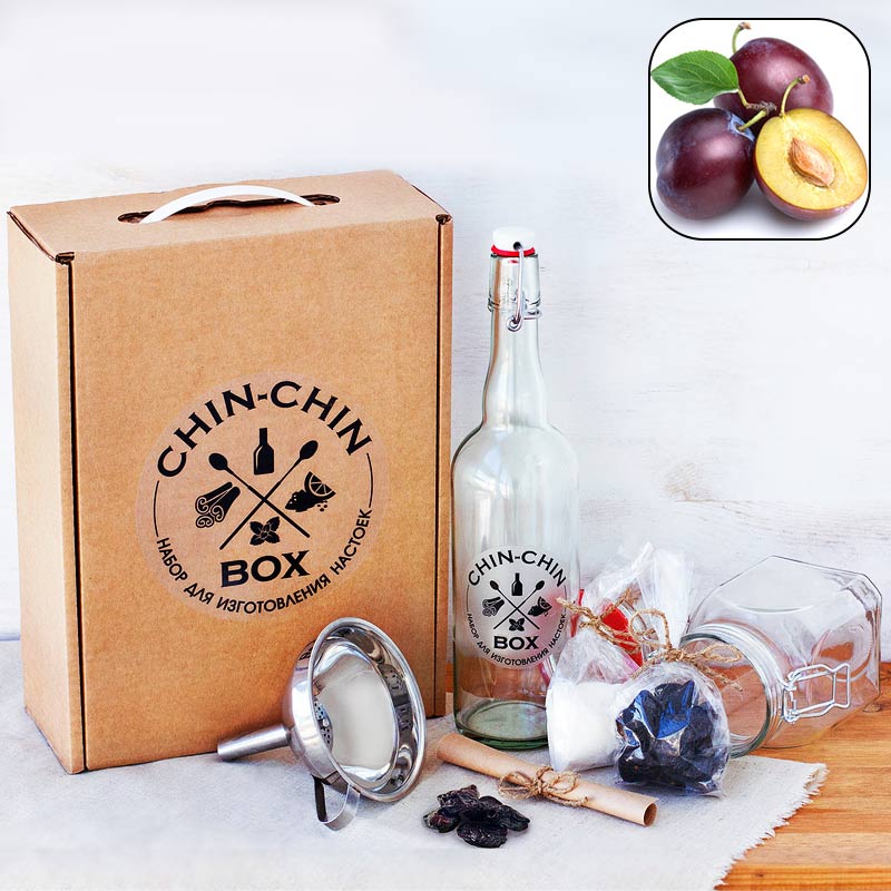 Набор для приготовления настойки Chin-Chin Box - Сливовая Набор для приготовления настойки Chin-Chin Box - СливоваяСкорпиону<br>Набор для приготовления настойки Chin-Chin Box - Сливовая<br>Размер: 33 х 25 х 10 см; Объем: None; Материал: None; Цвет: None;