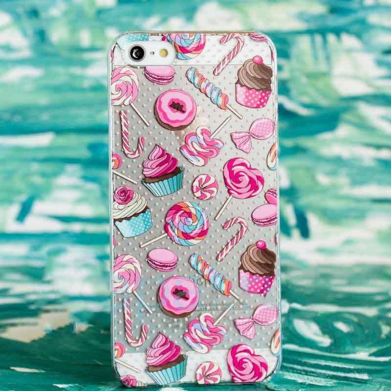 Чехол Ассорти для iPhone 6/6S (Сладости) Чехол Ассорти для iPhone 6/6S (Сладости)Чехлы для телефона<br>Яркий, розовый чехол для настоящих сладкоежек.<br>Размер: None; Объем: None; Материал: Пластик; Цвет: Прозрачный;