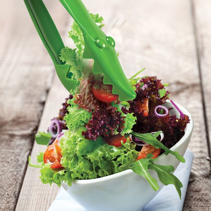 Щипцы для салата Salad Snapper Щипцы для салата Salad SnapperКулинария<br>Щипцы для салата Крокодил (Salad Snapper)<br>Размер: 2.8 х 6 х 27.5 см.; Объем: None; Материал: Сталь, пластик; Цвет: Зеленый;