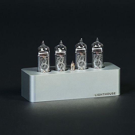 Часы ламповые Lighthouse IN-14 Silver Часы ламповые Lighthouse IN-14 SilverЮристу<br>Часы Lighthouse IN-14 Silver<br> Необычные ламповые часы, ручной работы, в которых реализовались все мечты.<br>Размер: None; Объем: None; Материал: Алюминий; Цвет: Серебро;