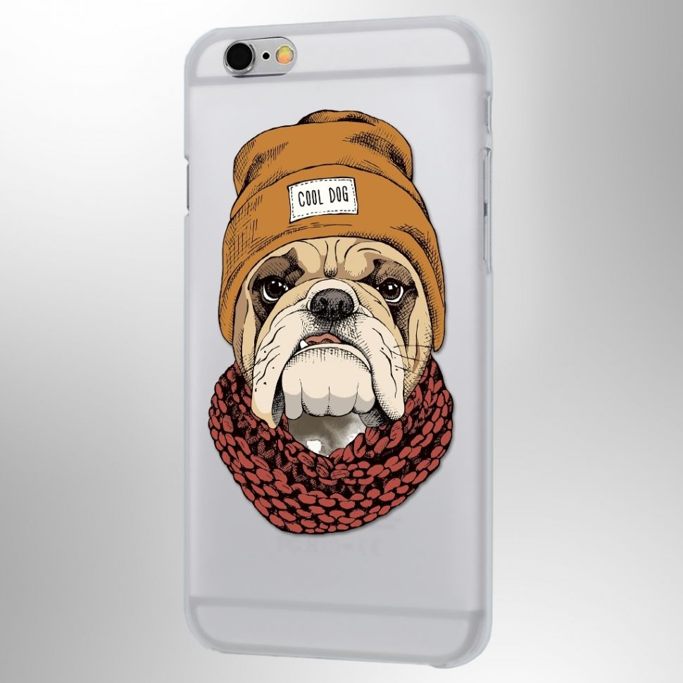 Чехол Питомцы (Cool Dog) iPhone 6/6S Чехол Питомцы (Cool Dog) iPhone 6/6SЧехлы для телефона<br>Крутой Бульдог на вашем смартфоне.<br>Размер: None; Объем: None; Материал: Пластик; Цвет: Прозрачный;