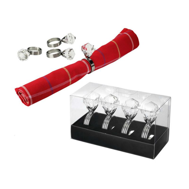 Кольца для салфеток Diamond Кольца для салфеток DiamondПодарки<br>Кольца для салфеток Diamond<br>Размер: 8 х 6 х 15 см.; Объем: None; Материал: Акрил; Цвет: None;