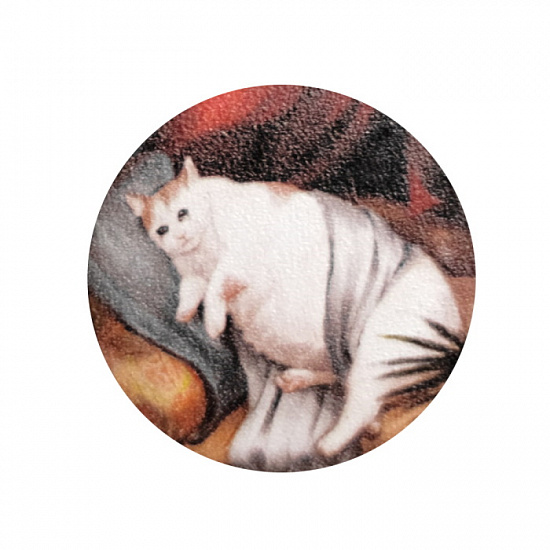 Купить Значок деревянный SoftDot Грустный кот | Разверни — магазин  необычных подарков